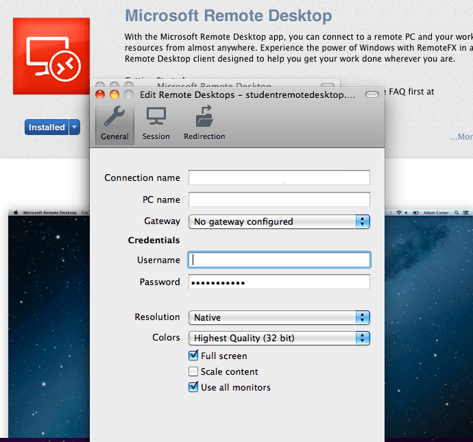Connecting A Remote Desktop Using Microsoft Remote Desktop Mac